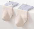【A类超高棉】温暖棉柔袜子亲肤不勒脚会呼吸高皮质婴童袜 【1水蓝+1嫩黄+1卡其+1米白】 4双 0-6月 XS码 【建议脚长7-9cm】 实拍图