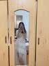 绘诗慧法式连衣裙女夏季纯欲包臀裙白色韩版小裙子遮肚子短裙海边穿搭 不规则玫瑰拖尾裙【白色】 M 【建议95-110斤】 实拍图