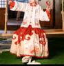 罗蒙汉服女童拜年服冬款明制汉服过年衣服马面裙演出服 米白色套装160 实拍图