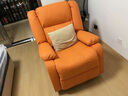 小米明珠多功能沙发电动按摩客厅单人小型太空沙发舱摇摇椅懒人休闲旋转椅 科技布爱玛橙-手动坐躺 实拍图