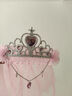 默研（MOYAN）儿童发箍发饰甜美公主宝宝表演披纱头纱冰雪奇缘头箍女童皇冠头饰 1#粉色皇冠吊坠A11-303 实拍图