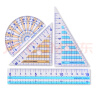 国誉(KOKUYO)学生考试绘图测量套尺(15cm直尺+三角尺*2+量角器)尺子套装 GY-GBA501 实拍图