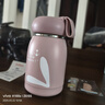 SVREG304不锈钢迷你保温杯女士高颜值学生可爱便携小容量水杯320ml 粉色+免费定制 不显温+2张贴纸 实拍图