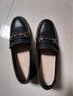 ZHR头层牛皮革乐福鞋女粗跟通勤皮鞋女一脚蹬软底单鞋女KM19黑色38 实拍图