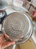 不锈钢沥水篮洗菜篮子洗米筛厨房家用沥水漏盆淘米盆子食品级 18CM加高沥水盆两个装 实拍图