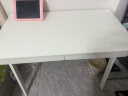 华舟实木书桌简约小户型家用写字桌台式电脑桌卧室学习桌 1.0米白色 实拍图