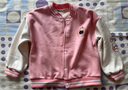 儿童秋冬季新款加绒加厚棒球服外套男女童时尚百搭上衣宝宝洋气装 粉色 120码（建议身高105-115cm) 实拍图