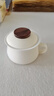 叁旬（sanxun）知远茶咖一体杯办公室喝茶轻奢茶水分离泡茶杯高档陶瓷咖啡杯 知远茶咖一体杯【奶油色】带杯垫 实拍图