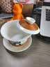 瓷胎竹编盖碗熊猫泡茶杯竹丝扣瓷主人杯会议茶碗四川特色伴手礼品 烤色熊猫盖碗+2杯（带礼盒手提袋） 实拍图