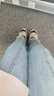 真维斯（Jeanswest）牛仔裤女2025秋季微喇裤高腰显瘦小个子水洗裤子女复古蓝M 实拍图