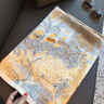 格微诗 丝巾女真丝桑蚕丝杭州丝绸小方巾百搭春秋冬季装饰薄款纱巾围巾 骏马城-蓝黄 实拍图