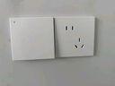 德力西（DELIXI）开关插座面板 86型面板 CD229 二位网络电脑插座 哑光白大板 实拍图