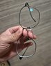 明月镜片 眼镜框超轻多边钛架素颜男女潮配镜有度数防蓝光眼镜 56041 C4黑色 实拍图