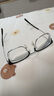 依视路（ESSILOR） 新款商务男镜架时尚潮流镜框女配依视路镜片近视定制眼镜 【新品】金属-眉框-2070SV-银色 镜框+依视路膜岩非球面1.67现片 实拍图