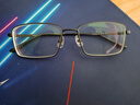 依视路（ESSILOR） 新款商务男镜架时尚镜框女配依视路镜片近视定制眼镜网上配镜 钛金属-全框-4004BK-黑色 镜框+依视路膜岩高清1.60现片 实拍图