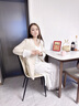 苡茉餐椅餐桌椅子家用新款椅子凳子靠背椅轻奢北欧高级餐厅主人椅米白 实拍图