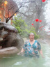 猎呐 泳衣女中年妈妈泳装 泡温泉游泳宽松大码分体平角裤裙式保守 蓝羽毛3XL码 建议140-160斤 实拍图