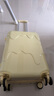 漫游雪糕女学生行李箱拉链款拉杆箱儿童轻便登机轻音皮箱旅行箱子 奶酪黄 20英寸 超轻设计水杯架+USB充电 实拍图