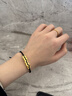 中国黄金（CHINA GOLD）黄金手链女足金五帝钱手绳本命年新年情人节礼物送女友老婆 足金五帝钱黑手绳约0.6g*甄选礼盒 实拍图