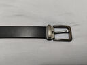 牛当家不带头皮带男打洞腰带真皮头层牛皮纯皮无头打孔裤带 3.4CM圆孔板扣窄款黑色1219 105cm 腰围2尺4内 实拍图