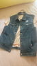 可可鸭（QQ DUCK）童装儿童牛仔马甲女童外套无袖坎肩青少年衣服经典马甲浅蓝；160 实拍图
