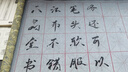 六品堂 毛笔套装水写布练字专用 书法中楷兼毫字帖临摹初学者文房四宝软笔便携笔搁卷轴加厚仿宣9件套 实拍图