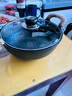 小幸福鑄鐵（KITCHEN LITTLE HAPPINESS KITCHEN）小幸福铸铁元宝锅氮化铁锅不粘锅家用大容量炒锅无涂层电磁炉通用 升级款元宝锅+玻璃盖+麻绳 23cm 实拍图