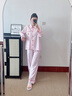 野兽派家居（tbh）Hello Kitty天丝棉家居服套装四季可外穿条纹睡衣女 天丝棉长款家居服套装 粉红条纹 M 实拍图
