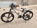 金武端自行车成人山地车公路赛车单车骑行变速超轻越野中学生初中青少年 旗舰版-三刀轮-黑白色 24寸27速 实拍图