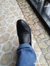 老人头男鞋2025秋冬季新款真皮透气休闲皮鞋男轻便一脚蹬驾车鞋男 单鞋款-黑色 40 实拍图