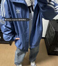 adidas休闲简约三条纹梭织立领夹克外套男装阿迪达斯官方三叶草 深蓝 XL 实拍图