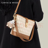 CinvaiKrose轻奢单肩包包女款2025年新款大容量水桶包斜挎女包生日圣诞节礼物 卡其色【送女友老婆女生礼物走心】 实拍图