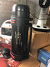 杯鑫格保温壶 304不锈钢真空保温瓶男户外旅行家用大容量暖水瓶水杯子 2.4斤黑色+分享碗+免费刻字1.2L 实拍图