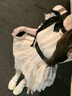 汐菡法式连衣裙夏季2025新款公主蛋糕裙甜美系带蕾丝蓬蓬娃娃裙子夏天 潮流韩版杏色 均码 （可备注码数） 实拍图