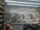新中式意境山水墙布电视背景墙壁布茶室沙发壁纸无缝影视墙8d壁画 无缝绒底18d超浮雕貢绸布 定制 实拍图