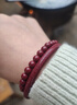 金石灵朱砂手镯护身符光面心经叮当细圆条镯子本命年送男生女生生日礼物 实拍图