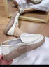 断码真皮单鞋女春秋新款厚底护士鞋女软底不累脚工作鞋 米白色 37 实拍图