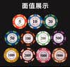 紫湖棋牌麻将塑料圆形筹码币套装 德州扑克筹码币麻将馆代金币记分卡 黏土筹码（10+20+50+100+500） 实拍图