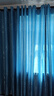 现代简约遮光窗帘加厚卧室窗帘客厅阳台隔断帘窗帘（不带杆） 发财树-天蓝色 宽2.5米*2.2米高一片【打孔款】 实拍图