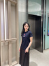 FILA 斐乐女装官方女士短袖T恤夏季休闲运动内搭t恤运动上衣 传奇蓝-F51W328152FNV M （165/84A/M） 实拍图