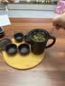 京舟便携式户外旅行茶具茶水分离泡茶杯紫砂快客杯企业logo定制泡茶壶 宋09青丘快客杯-上善若水 实拍图