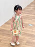 班喜迪女童夏装连衣裙2025新款洋气儿童吊带沙滩公主裙宝宝小童裙子夏季 绿色 100 cm 实拍图