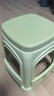 圣度朗加厚塑料凳子家用小凳子简约胶凳子客厅餐桌椅子茶几凳防滑小板凳 中大号带盖-绿色 高36cm 实拍图