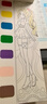 涂色本填色本儿童涂鸦画本手工DIY水彩画自带颜料可撕沾水画 百变公主 实拍图