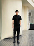 劲霸男装男士polo衫男纯色时尚休闲百搭多彩夏季短袖|FTBG2381 黑色 L 实拍图