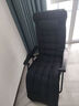 午憩宝折叠床单人午休床躺椅午睡椅办公室懒人靠背折叠椅休闲靠椅陪护床 【超柔珍珠椅垫】加宽加粗-墨黑 实拍图