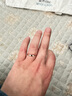 CRD克徕帝【520礼物】礼结钻石对戒结婚一对婚戒订婚男女戒情侣款 18K玫瑰金色对戒 女戒共约3分 男戒共约1分 晒单实拍图