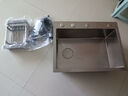 松派厨房水槽304不锈钢水槽双改大单槽水池盆洗菜盆台下盆洗碗槽 左排水槽0涂层+抽拉龙头 600*450mm【国标SUS304假一赔十】 实拍图