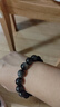 金石灵天然黑曜石手串银曜石足银六字真言水晶手链本命年送男女生日礼物 实拍图
