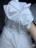 茉寻昆凌同款原纱防晒衣女士冰丝凉感防晒服防紫外线夏季落肩款白色L 实拍图